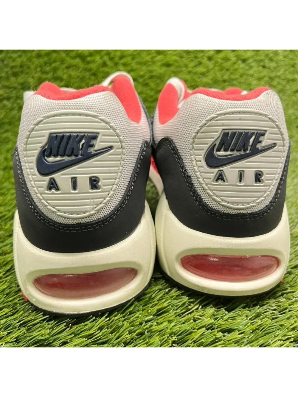 Nike Air Max Correlate Womens Size 9.5 Gray Red Athletic Running Shoes Sneakers